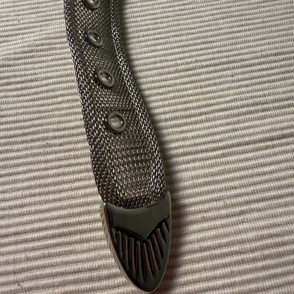 Silver Buckle Belt with Decorative Studs - Picture 4 of 6